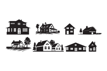 homestead haven vector illustration silhouet
