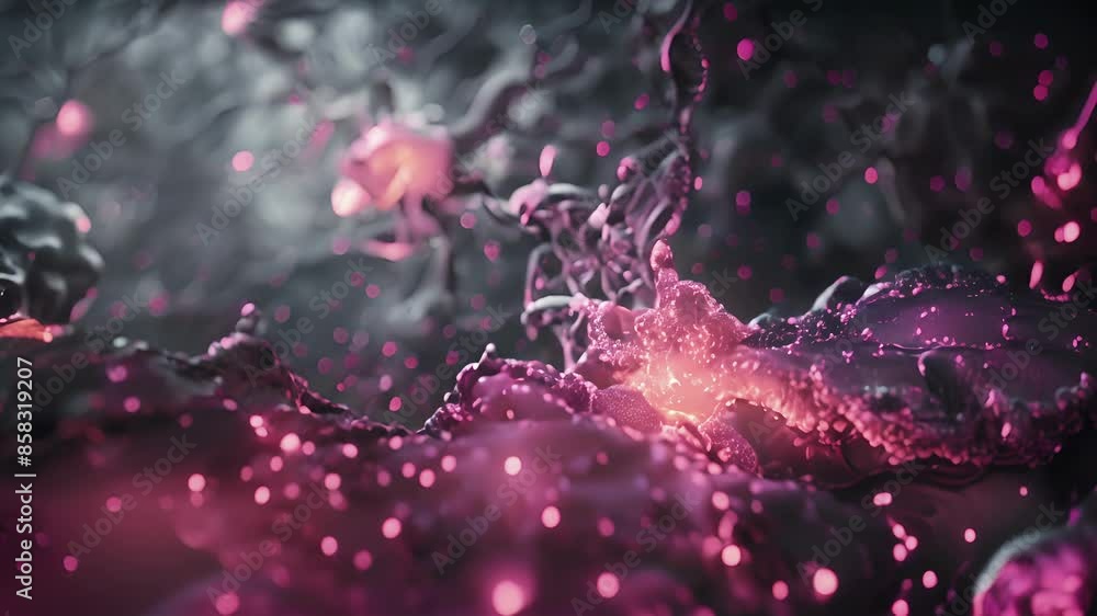 Poster dynamic visualization of the electrical impulse triggering the release of neurotransmitters at a syn