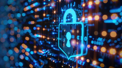 Fototapeta premium Cybersecurity Malware Protection Hacking Cybercrime Attack Data Firewall Network Security Detection