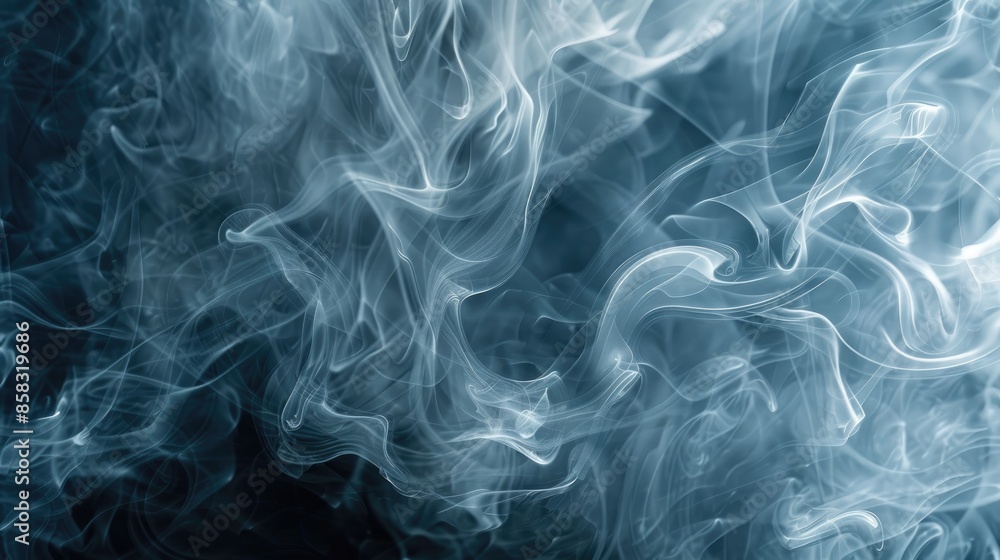 Poster smoky abstract background with swirling patterns, creating a mysterious and atmospheric effect
