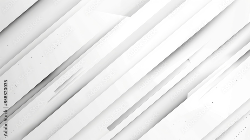 Poster sleek white background with dynamic diagonal lines, embodying modern design and sophistication.