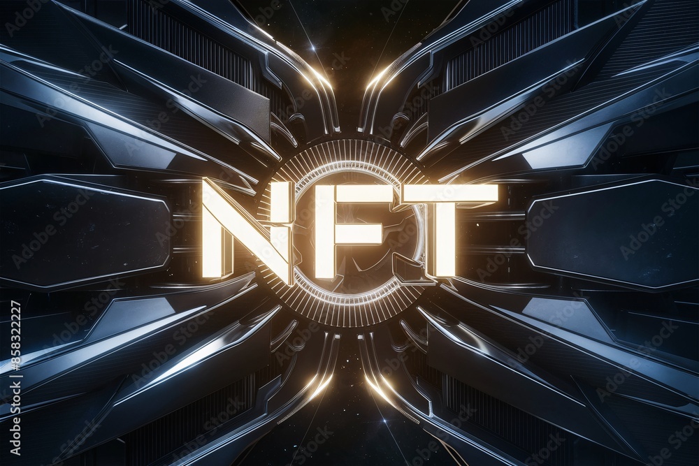 Poster the image is of a non-fungible token (nft). it is a digital asset that represents ownership of a uni