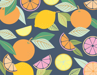 Colorful citrus pattern