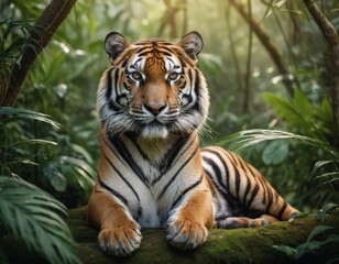 Obraz premium A Tiger in the Jungle