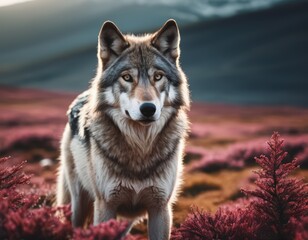 Obraz premium A Wolf in the Wild