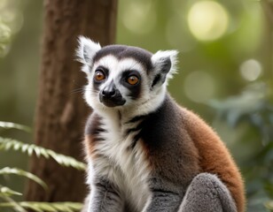 A Lemur with Eyes Wide Open