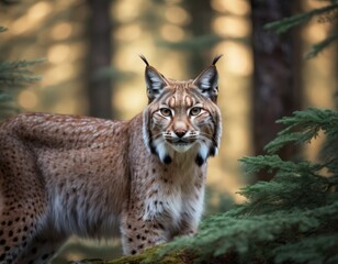 Obraz premium A lion in the woods