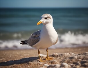 A Seagull on the Beach