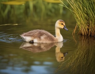 Obraz premium Swimming Duck