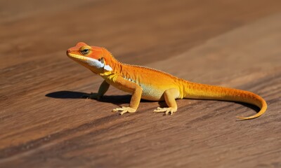 Obraz premium An Orange Lizard on a Table