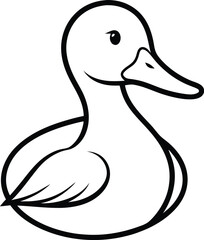 Duck outline vector  logo icon