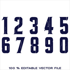 Sport Jersey Numbers Vector and Clip Art