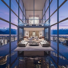 Obraz premium modern building, Modular homes exterior designs of modern architecture, furniture, office, downtown, buildings, park, apartment, home, tree, tall, cityscape, glass, structure, interior, room, window, 