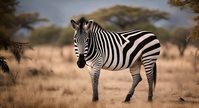 Zebra in the savanna.