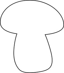 Mushroom outline drawing design of banners and menus.