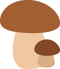 Large and small forest mushroom design for banners and menus.