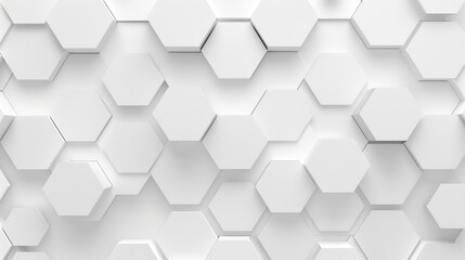 Naklejka premium White hexagon background, seamless and versatile for a range of design applications.