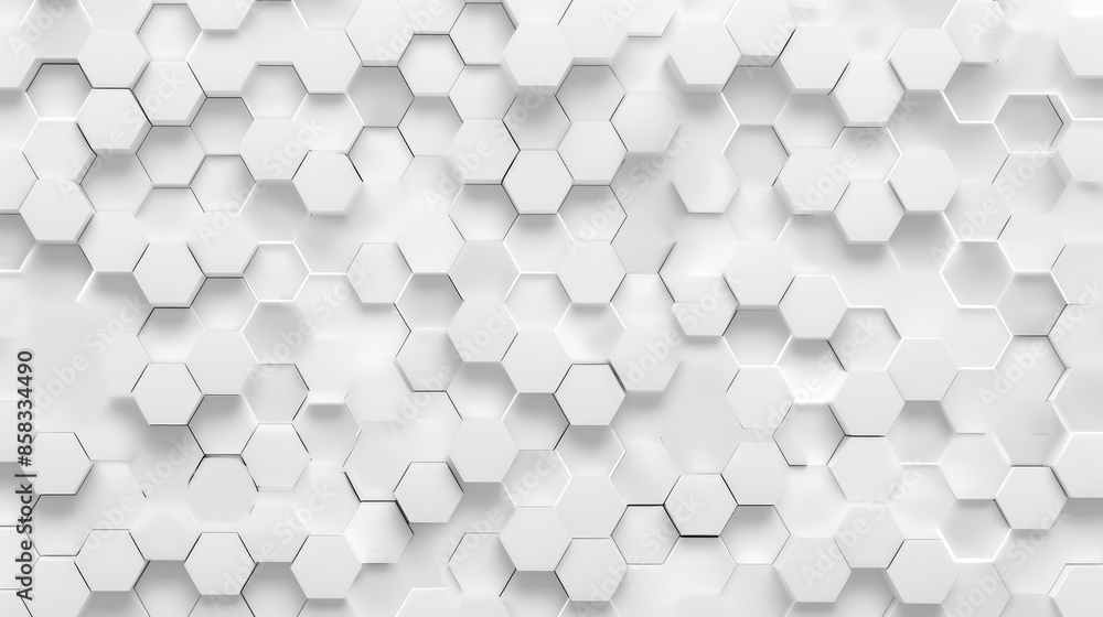 Poster white hexagon background, seamless and versatile for a range of design applications.