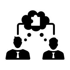 Ready to use solid icon of mutual understanding 