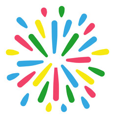 colorful fireworks explosion for celebrations, anniversary, independence day, new year and July