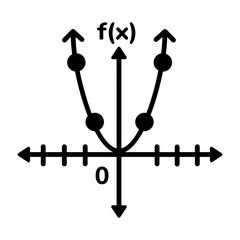 A handy outline icon of function graph