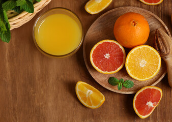 fresh orange juice from organic oranges
