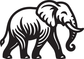 elephant silhouettes vector illustration