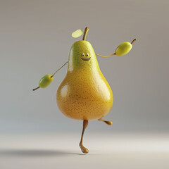 Poire en 3D qui danse