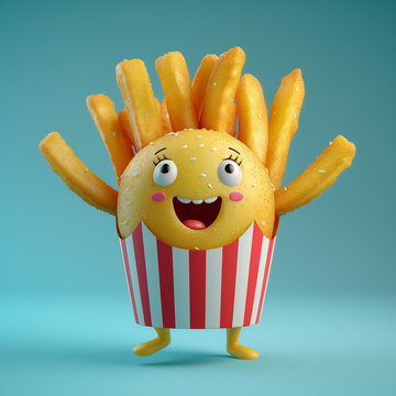 Barquette de frite joyeuse