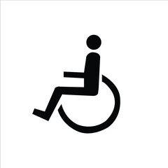 Close up of disabled logo and vector and illustrator file and EPS, symbol PNG and transparent background, Paper with cutout disabled sign outdoors":