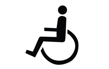 Close up of disabled logo and vector and illustrator file and EPS, symbol PNG and transparent background, Paper with cutout disabled sign outdoors":