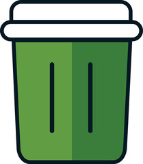 an eco Green litter bin illustration vector