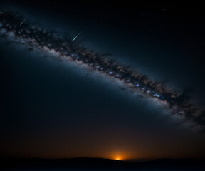 Outer space with nebulae stars. Generative AI