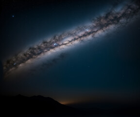 Outer space with nebulae stars. Generative AI