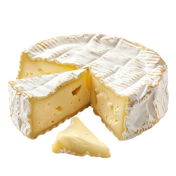 recommend clip art: Wheel of cut brie cheese isolated on white or transparent background 