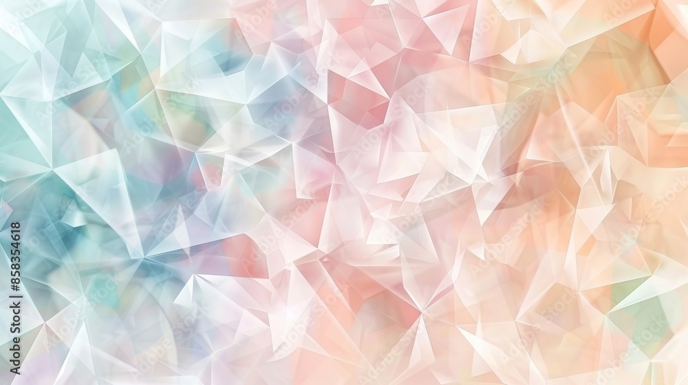 Aufkleber a vibrant abstract background featuring a geometric pattern in soft pastel colors, creating a light 