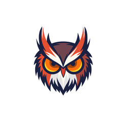 angry owl mascot with sport mascot style