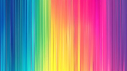 Abstract Rainbow Vertical Stripes Digital Art