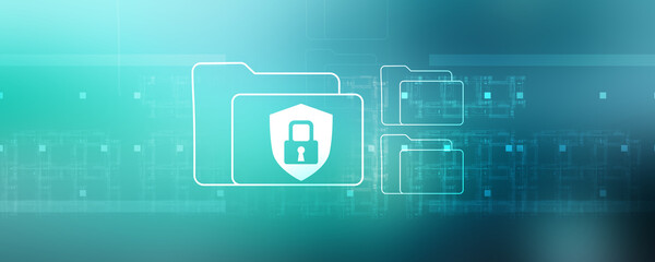 2d illustration Security shield concept