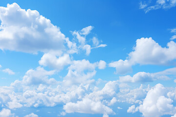 Fototapeta premium Processed collage of cloudy light blue sky texture. Background for banner, backdrop or texture