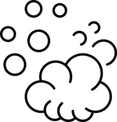 Foam Isolated Line Icon for Infographics, Books, Banners, Web Sites, Apps. Editable stroke