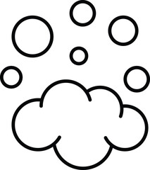 Foam Isolated Simple Icon for Infographics, Books, Banners, Web Sites, Apps. Editable stroke