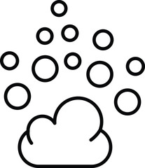 Foam Simple Linear Symbol for Infographics, Books, Banners, Web Sites, Apps. Editable stroke