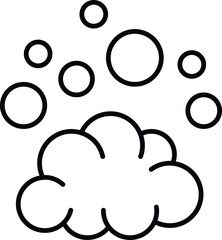 Foam Simple Isolated Line Icon for Infographics, Books, Banners, Web Sites, Apps. Editable stroke