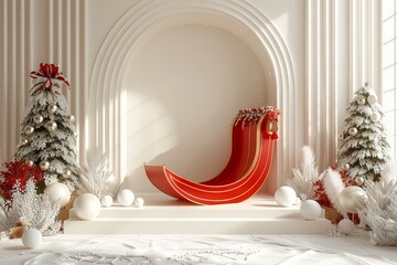 Fototapeta premium Geometric Sleigh Ride