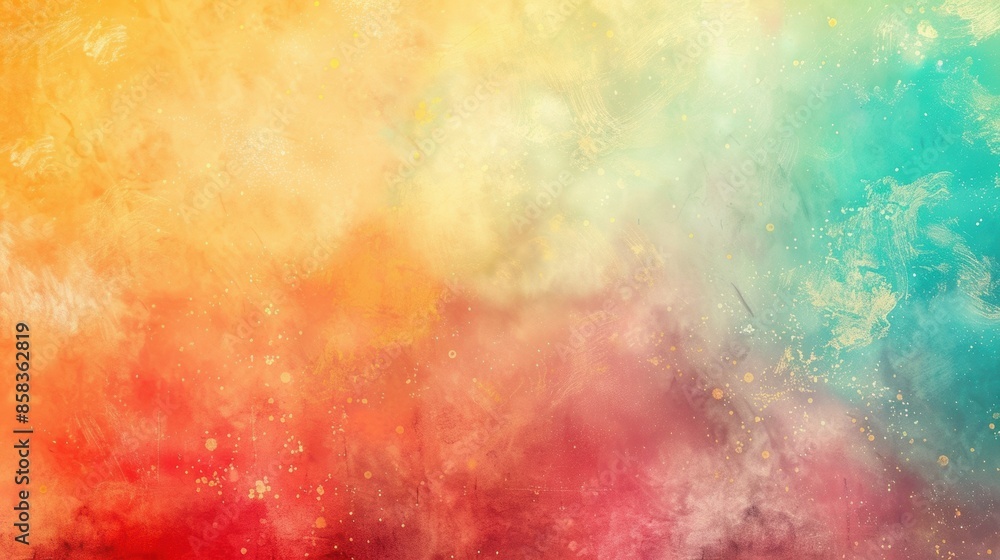 Aufkleber abstract watercolor gradient texture with soft grainy noise