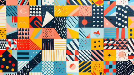 Fototapeta premium Colorful geometric pattern