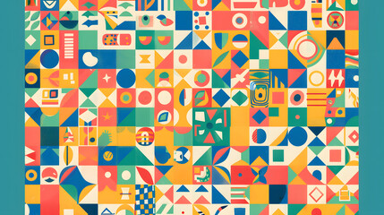 Obraz premium Colorful geometric pattern
