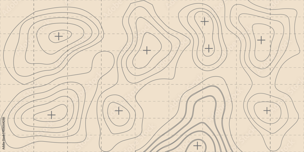 Poster topographic map background. topographic line contour map background.