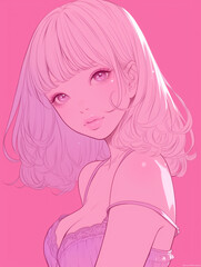 Soft Pink Glow Girl - ソフトピンクグローガール